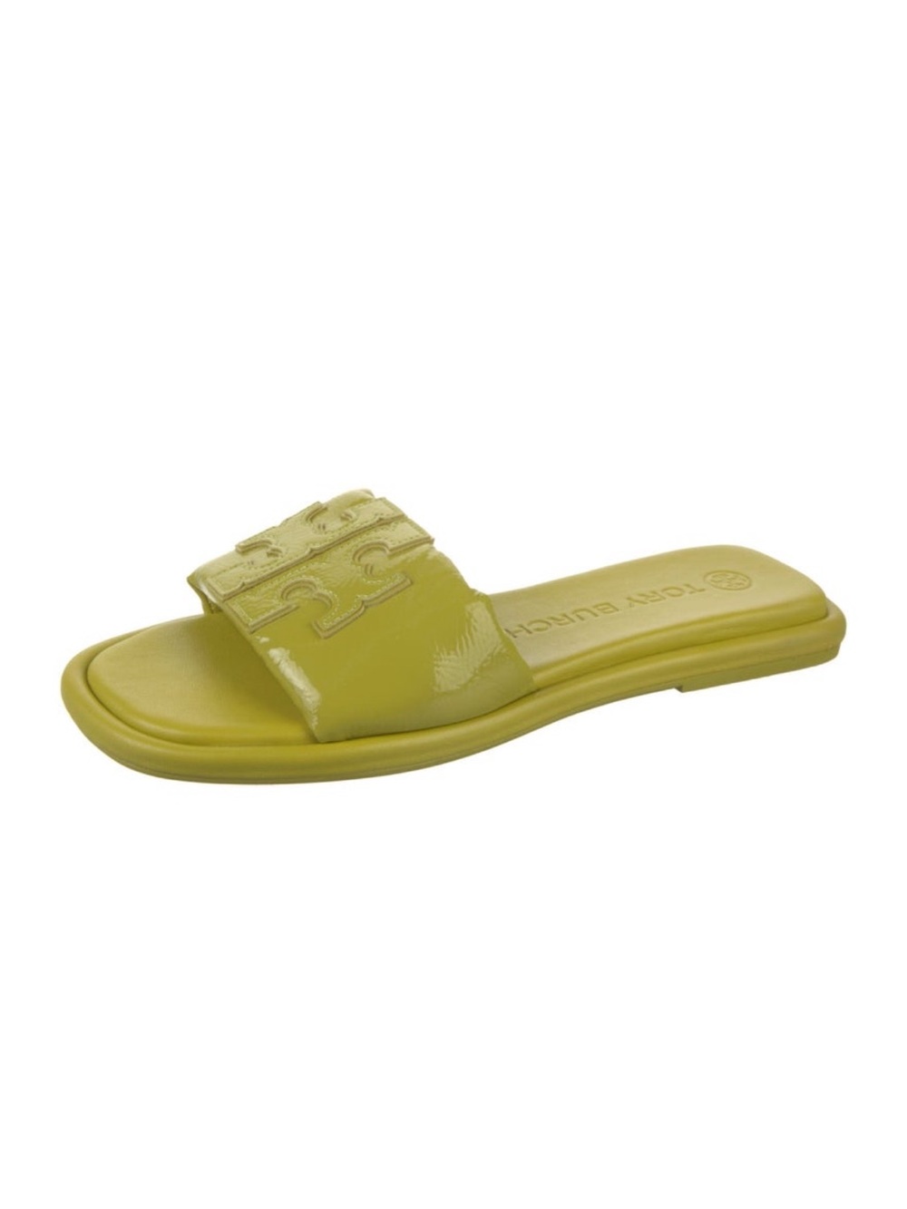 Lime or chartreuse Tory Burch slides like new!